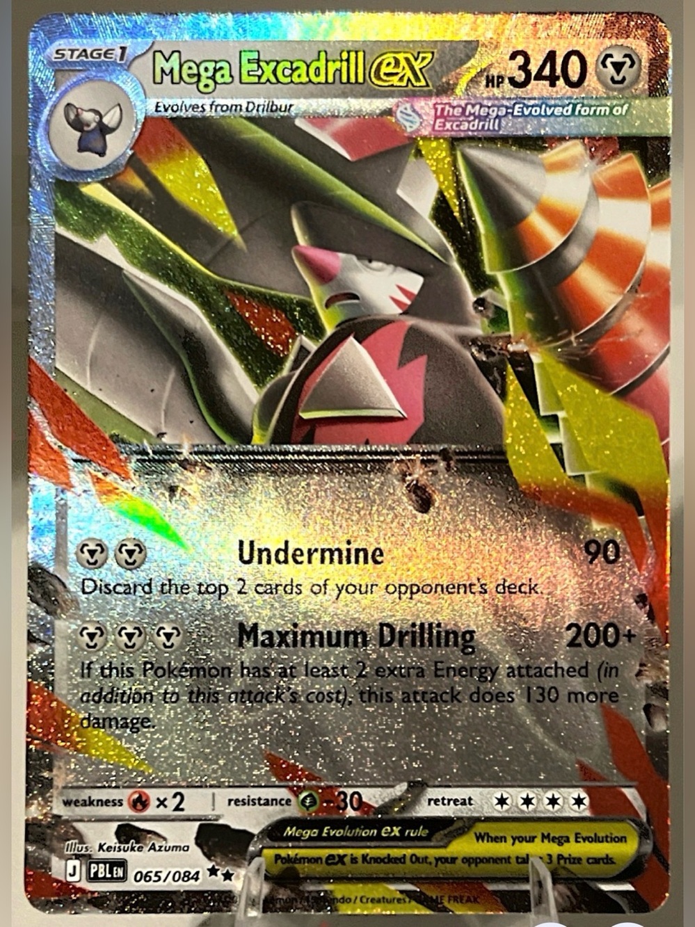 Pokémon TCG: Pitch Black - MEGA EXCADRILL EX 065/084 NM